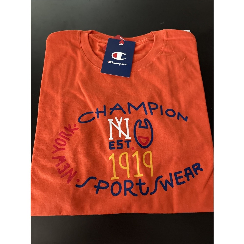 champions t shirt. Orange. Sz. Small